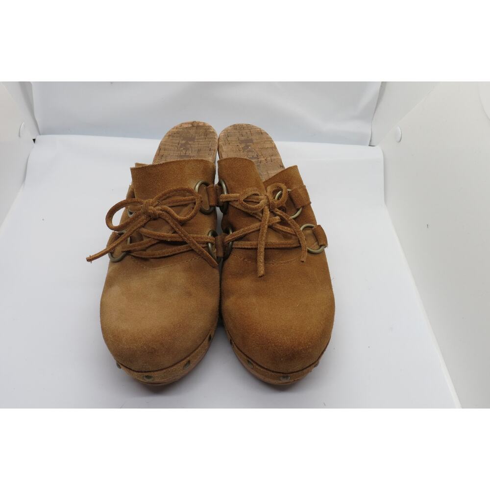 Korks by Kork-Ease Sandy Clogs | Tan Suede | Size 8.5 | Cork Platform